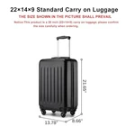 Carry on Suitcase 19 Inch Hardside Carry on Luggage Carry-On 19-inch Black