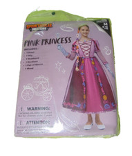 NEW Spooktacular Creations Pink Princess Costume Girls Medium 8-10 w/ Dress Wig