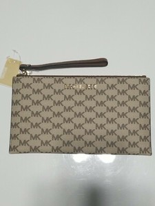michael kors jet set logo coated canvas pouch