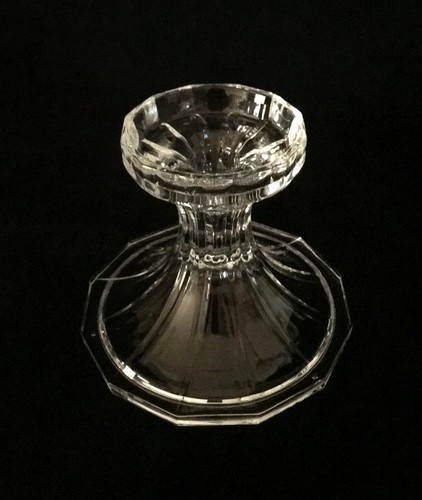 St George Toscary Crystal Hurricane Lamp Candle Holder Base ( RARE FINE ) - Picture 2 of 4