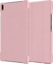 Verizon Folio Case and Tempered Glass Bundle for Lenovo Tab 4 8 PLUS - Pink