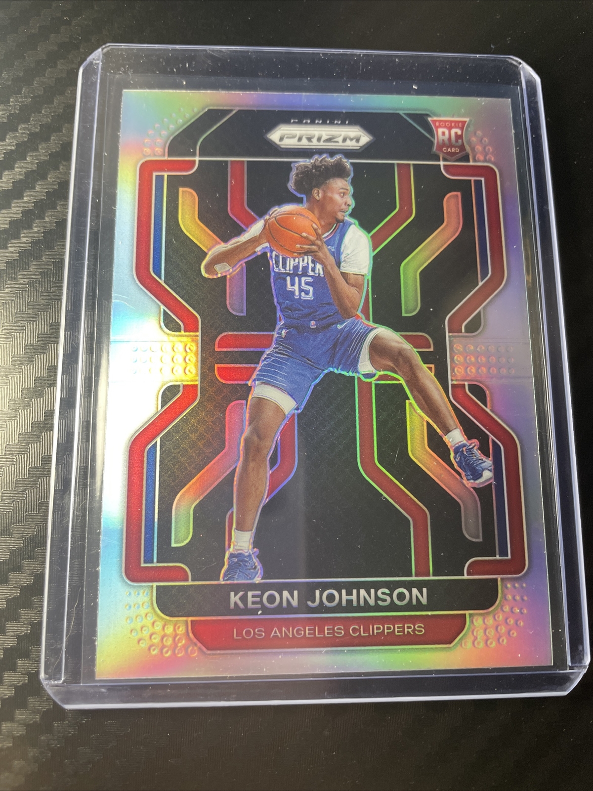 2021-22 Panini Prizm Keon Johnson #326 Silver Prizm Los Angeles Clippers RC