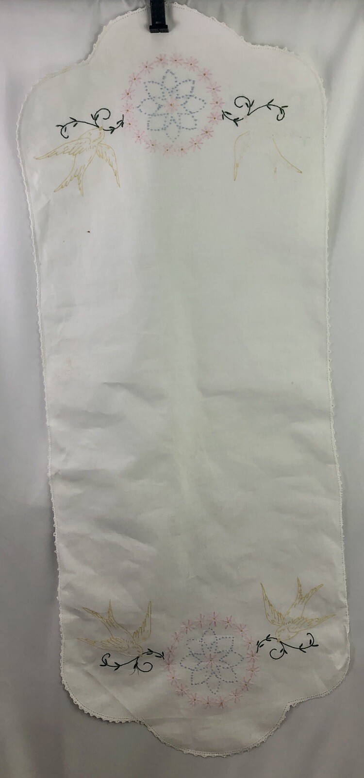 Vintage Needlepoint Cross Stitch Dresser Scarf Doily-image