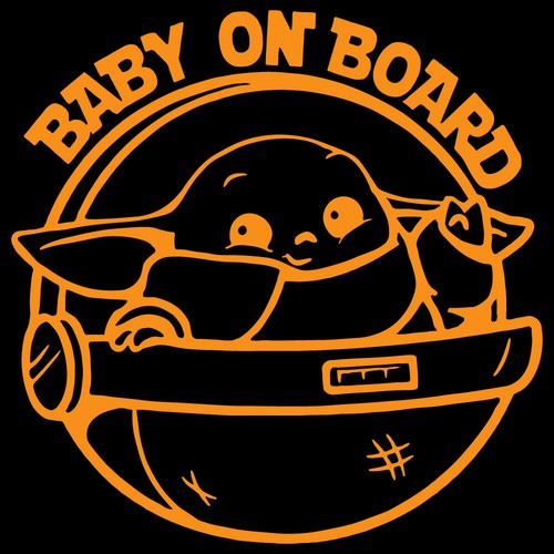 6" BABY ON BOARD YODA Vinyl Decal Sticker Car Window Laptop Star Wars Skywalker - Picture 9 of 24