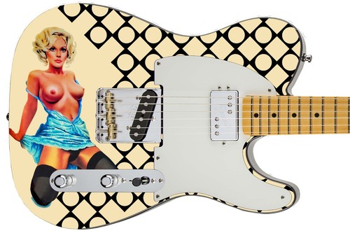 Gitarre/Basshaut Axt Wrap ikonisches 80er Jahre Metall Rock Cantrell blaues Kleid GS1124 - Bild 8 von 56