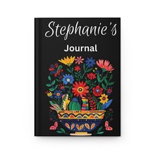 Personalized Floral Hardcover Journal Custom Name for Writing Inspirational Gift
