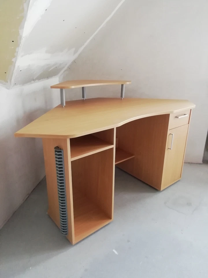 Eckschreibtisch mit Aufsatz 160cm Länge, 80cm Breite, 74 cm Höhe, Stuhl optional - Bild 3 von 4