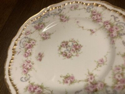 Antique Theodore Haviland Limoges France Roses Schleiger 340 Plate