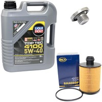 MotoröL Set 5W-40 5 Liter + ÖLfilter SH 4060 P + Schraube FüR Ford Suzuki Swift