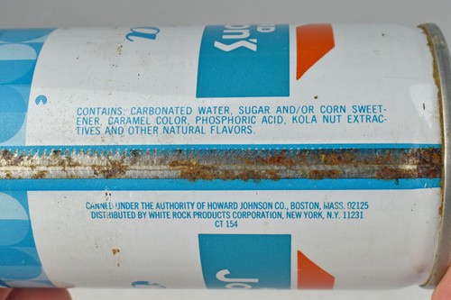 VTG 1970s Howard Johnsons Cola Soda Pop Can 12oz Steel New York NY - Picture 7 of 11