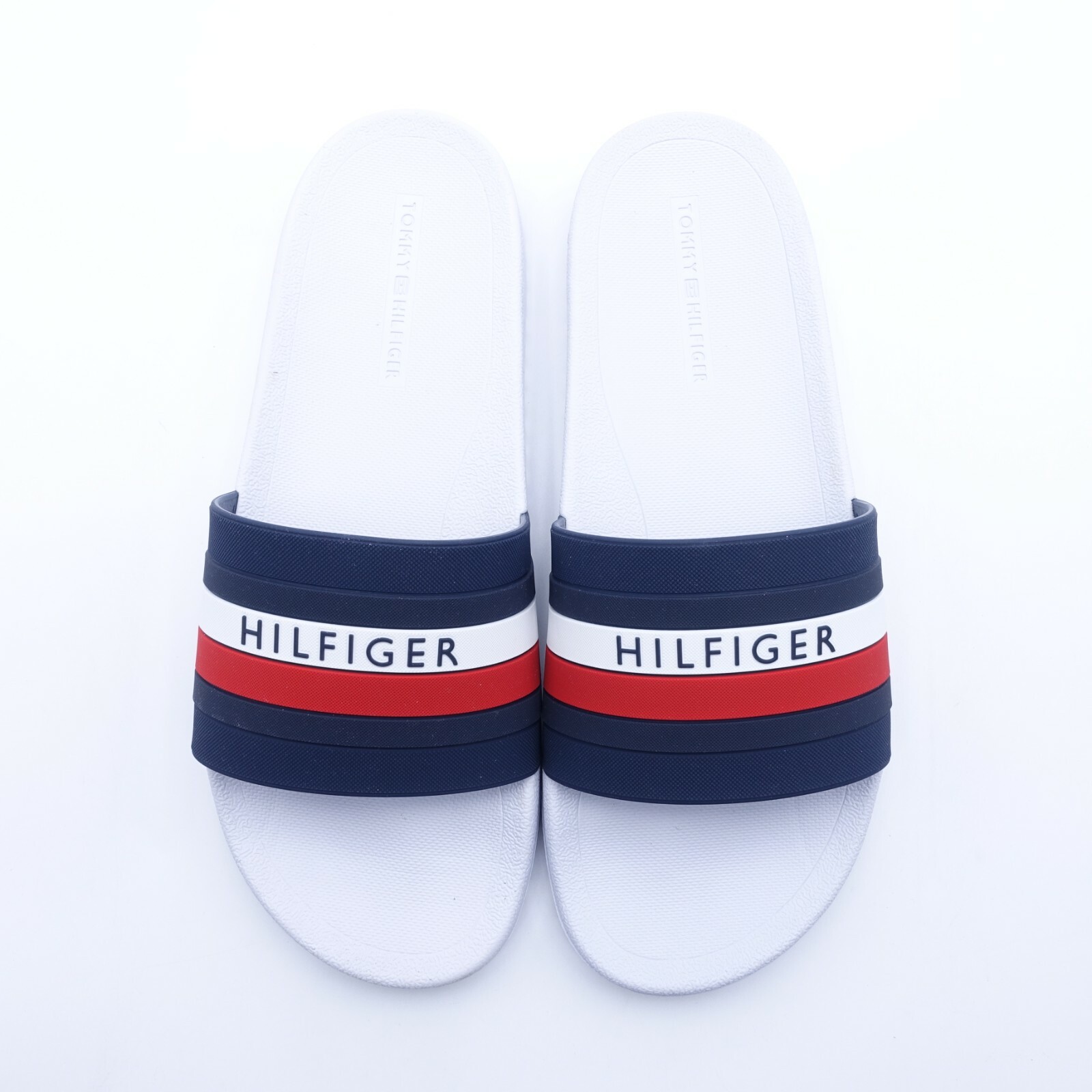 Size 10 Men's Tommy Hilfiger Riker Logo Slide Sandals White/Blue/Red  194652222306 | eBay