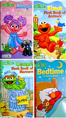 Sesame Street First Book of Animals, Manners, Rhymes & Bedtime CHOICE - 4 NEW!