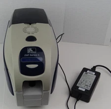 Zebra ZXP Series 3 Color ID Card Printer with Zebra Power Supply As Is Untested 