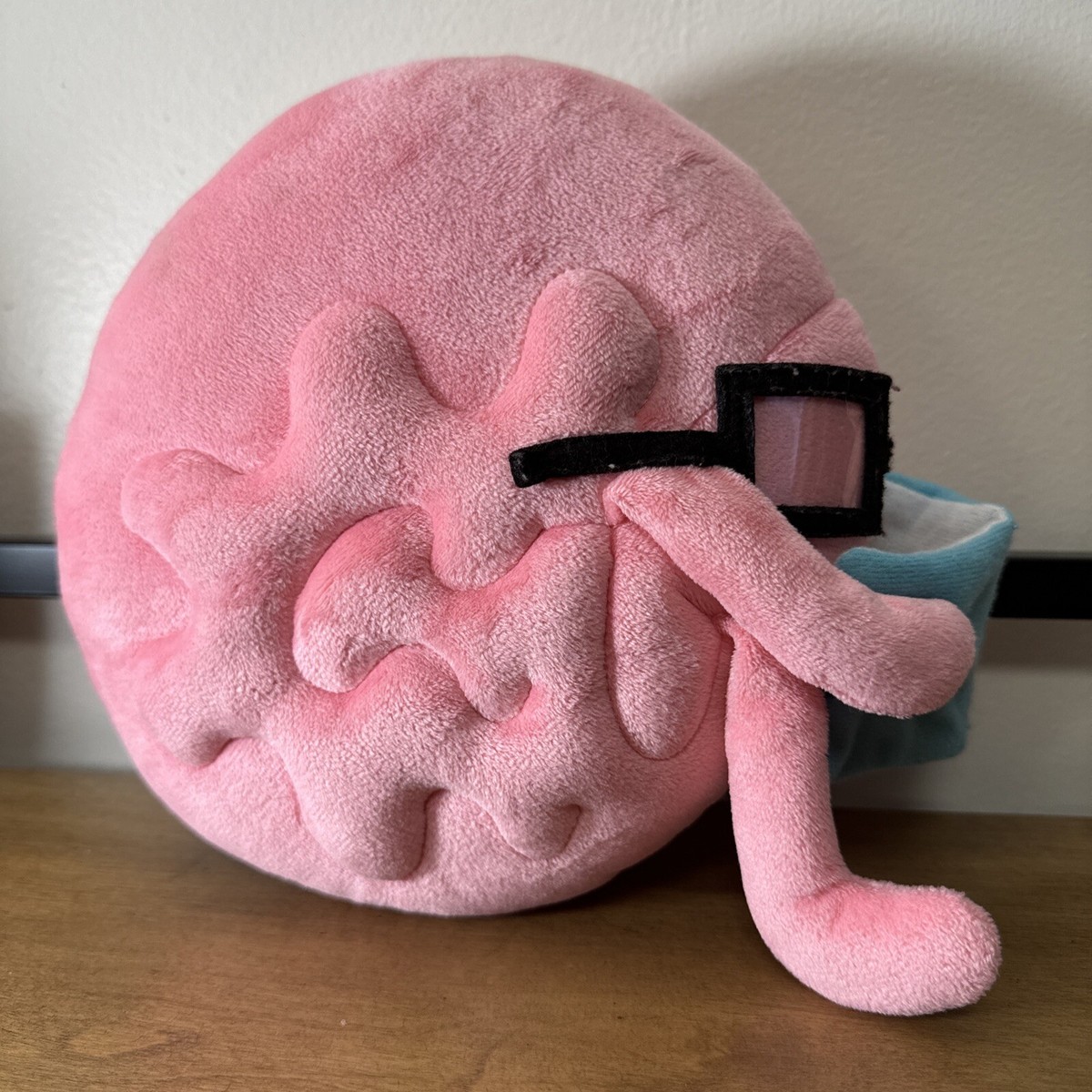 Awkward Yeti Plush Brain Reading Book Glasses Pink Stuffed Doll 10