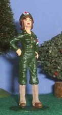 TOY SOLDIERS TIN AMERICAN WORLD WAR 2 MEDICAL NURSE 54 MM