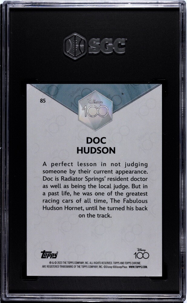 2023 Topps Chrome Disney 100 DOC HUDSON Light Blue Dark Blue /75