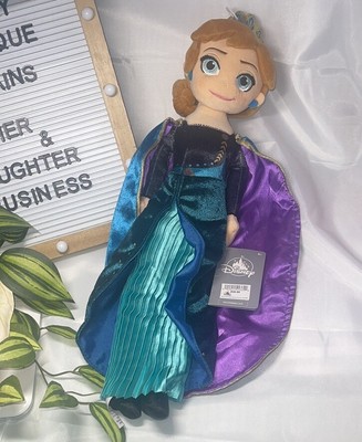 Disney Princess Anna Plush Frozen Toy Blue 19 Stuffed Soft Doll