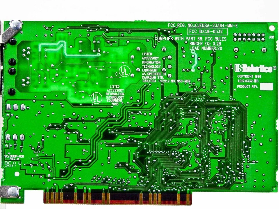 US Robotics 00112506 33.6K Sportster 8-Bit ISA Modem Card 1.012.0332 - Image 4 of 4