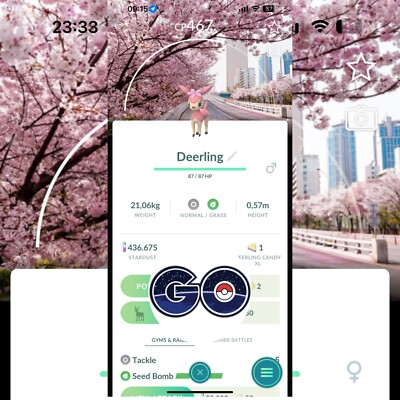 Pokémon Go - Shiny Deerling  - Yeouido Cherry Blossoms Background-TRADE or PTC