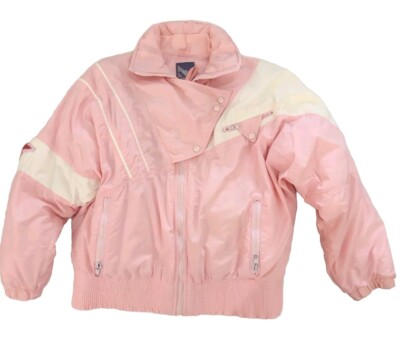 SERAC VTG 80’s Pink Down Fill Jacket winter snow ski full-zip puffy Woman  Size