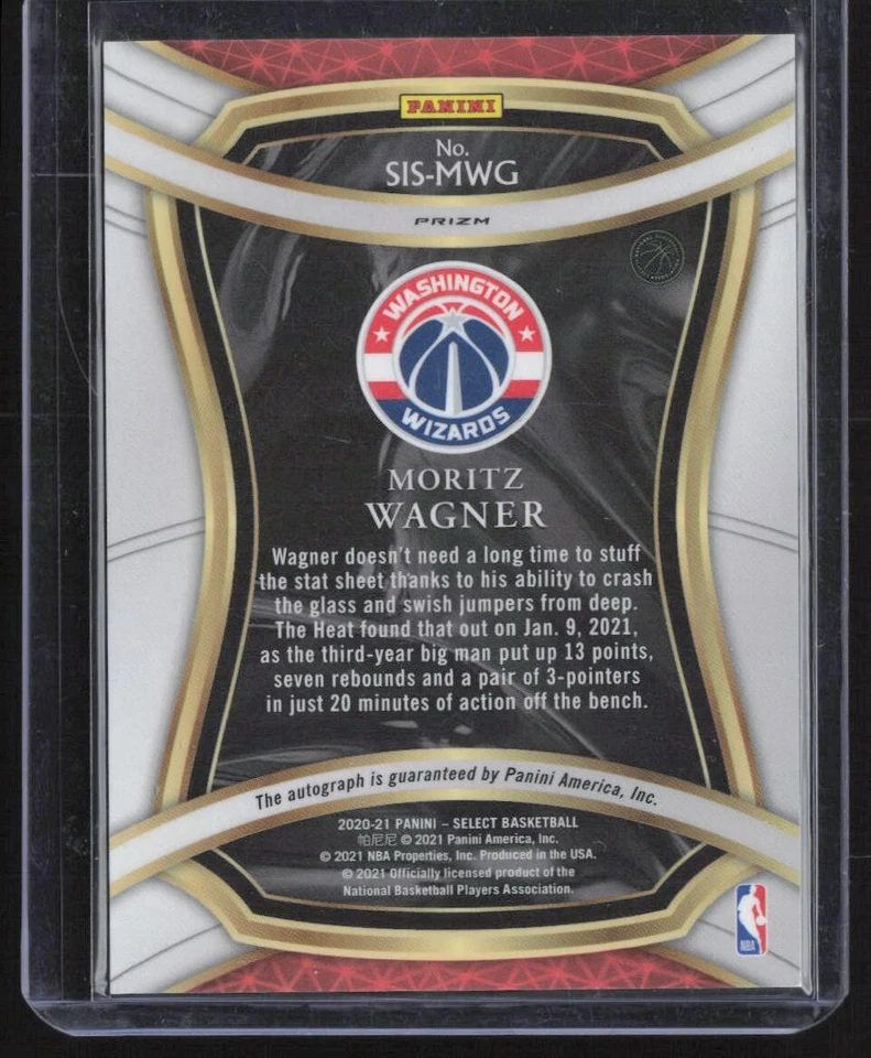 2020-21 Panini Select Moritz Wagner Signature Selections Silver Prizm #SIS-MWG - Image 2 of 3