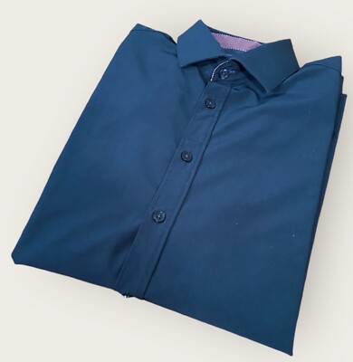 society of threads mens dress shirts SOCIETY OF THREADS Slim Fit Solid Dress Shirt