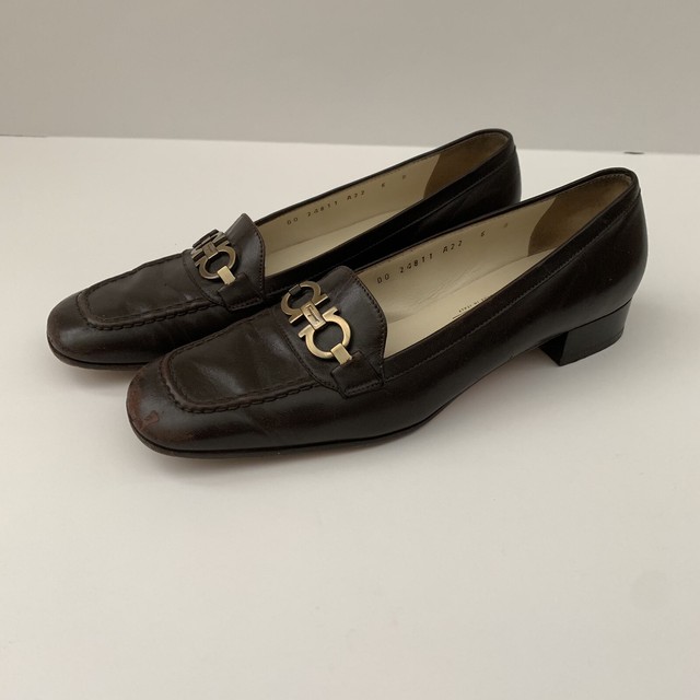 Womens Salvatore Ferragamo Loafer Wedge Sandals Shoes Size 6 B | eBay