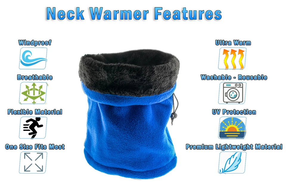 Cálido Cuello Polaina Multi 20 en 1 Arnés Máscara Facial Cubierta Facial Invierno Bufanda Sombrero Foto 2 de 4