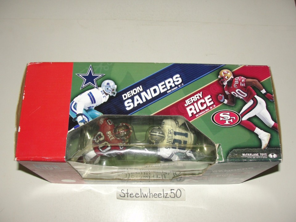 Deion Sanders & Jerry Rice McFarlane Deluxe 2 Figure Pack Set NFL ...