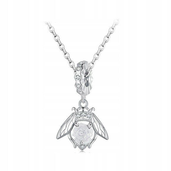Fraise Silber-Halskette S925 Bienen-Farbwechsel-AnhäNger-image