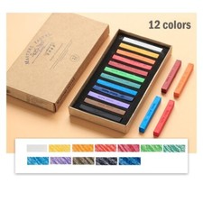 12 Artist Soft Pastels Box Set Premium Full Length Drawing Assorted Colours