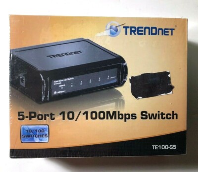 TRENDnet TE100 (TE100-S5/A) 5-Port 10/100 Mbps GREENnet Ethernet Switch CIB