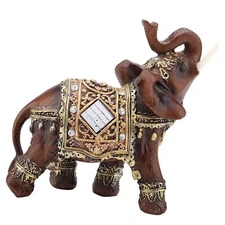 Cocoarm Elephant Statue, Lucky Feng Shui Elephant Statue Decor Sculpture Weal...