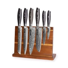 Max K 6 Pcs Knife Set with Pakka Handle & Bonus Knife Stand - Cutting Kitchen...
