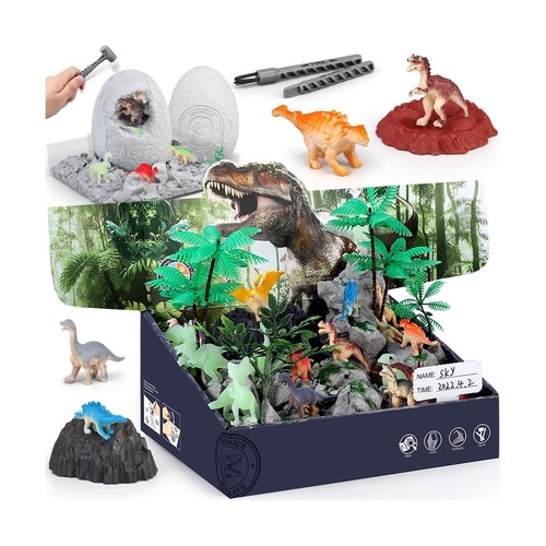 Jumbo Dino Eggs Dig Kit, Dinosaur Toys for Kids 5-7 8-12, 2 Dinosaur Eggs Exc...