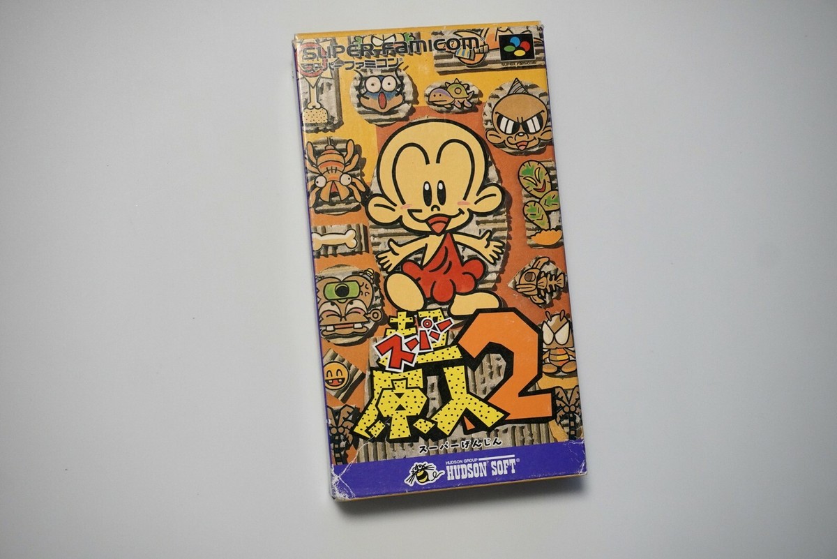 Super Famicom Super Bonk Genjin 2 boxed Japan SFC games US Seller