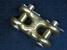 6pk 5/16" G70 Chain Double Clevis Mid Link Chain Repair Link Trailer Tow Hauling