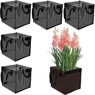 6PCS Pond Plant Baskets, 7.9'' Large Water Lily Mesh Bags 2 Gallon Aquatic Pla...