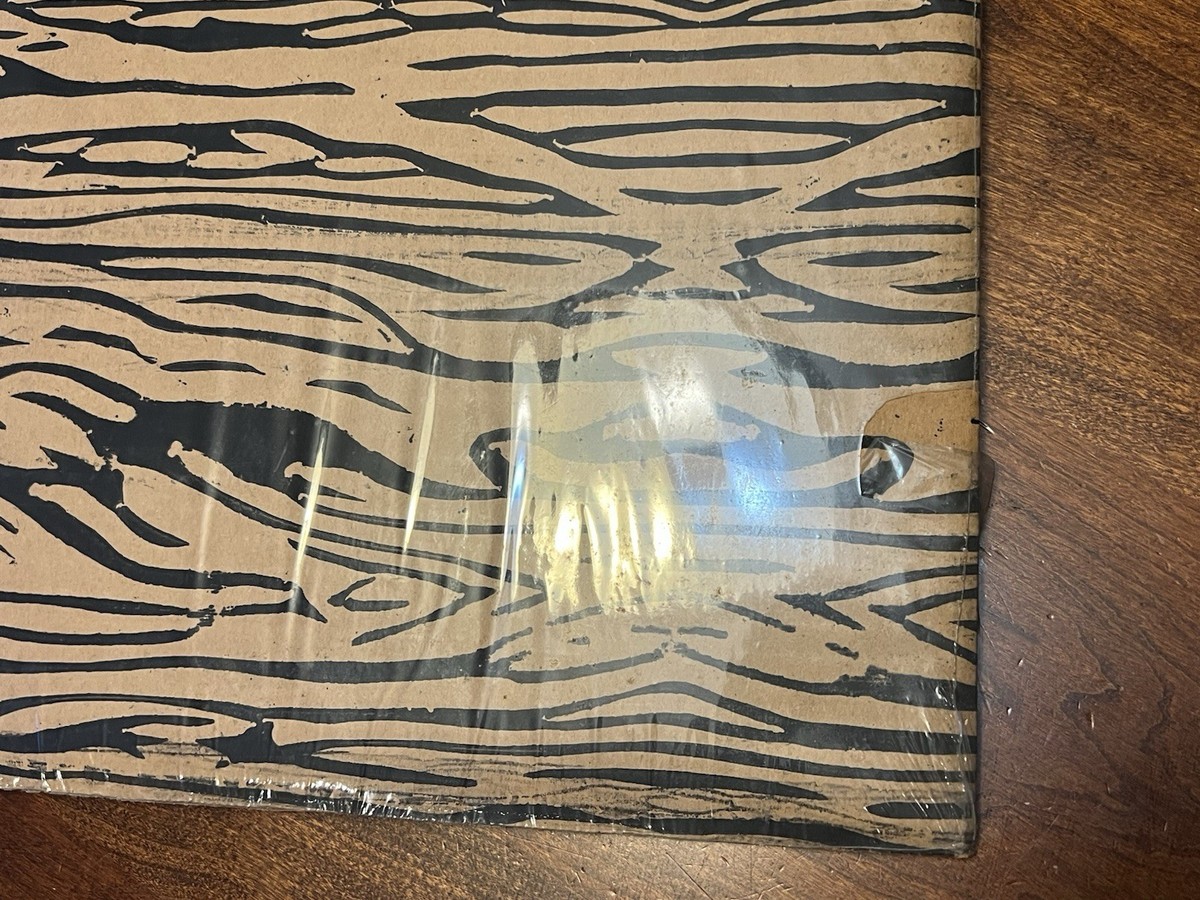 Vintage 70s Stor-All Chest Cardboard Under Bed Storage Box Zebra