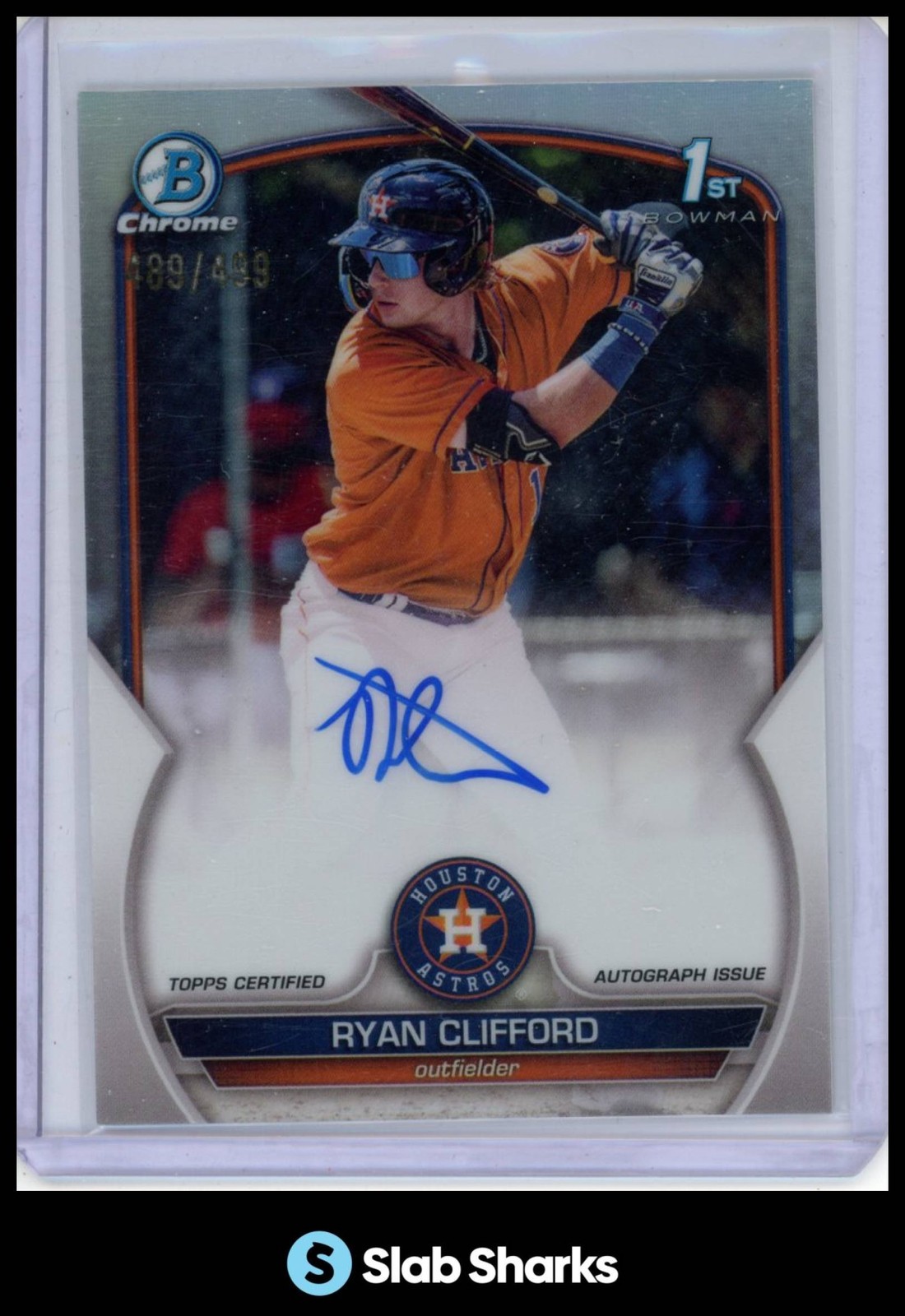 2023 BOWMAN #CPA-RC RYAN CLIFFORD CHROME AUTO REFRACTOR 1ST PROSPECT ROOKIE /499