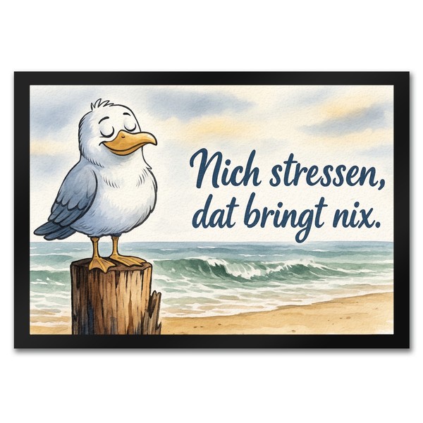 MöWe Nich Stressen Auf Aquarell FußMatte XL In 40X60 Cm-image