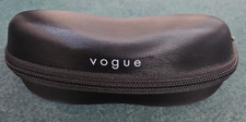 Vogue Black Semi-Hard Clamshell Eyeglasses Zipper Case