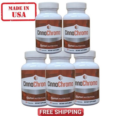 5 Pack CinnaChroma Blood Sugar Support w/ Cinnamon Extract & Chromium