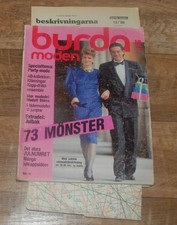 "Burda Moden" №12 December, 1986 Sewing Magazine with Patterns Swedish Edition