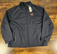 Chicago Bears Black Cutter & Buck Full Zip CB WeatherTec Jacket SZ 2XB NWT 