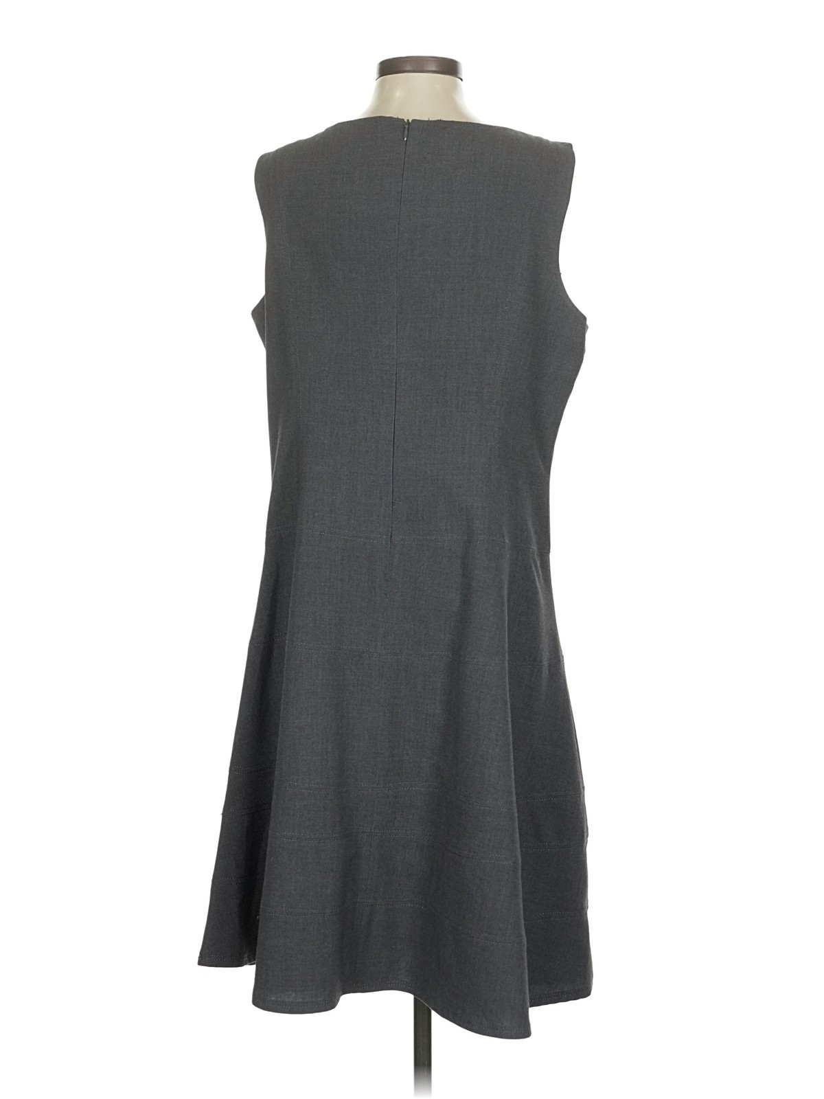 CALVIN KLEIN JEANS Women Gray Casual Dress S Petites thumbnail 2