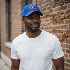 Vintage Montreal Canadians Original 6 CCM Pro Hat NHL L/XL StrapBack Cap