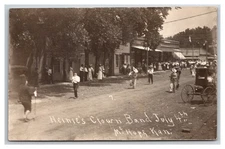 Mt. Hope Kansas RPPC ~ CLOWN BAND on 4th of JULY ~ General Store mount