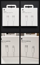 2 Pack Apple USB-C Charge Cable and 2 Pack Apple USB-C to Lightning Charge Cable