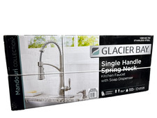 Glacier Bay Mandouri Spring Neck Pull Down Kitchen Faucet in Stainless Steel